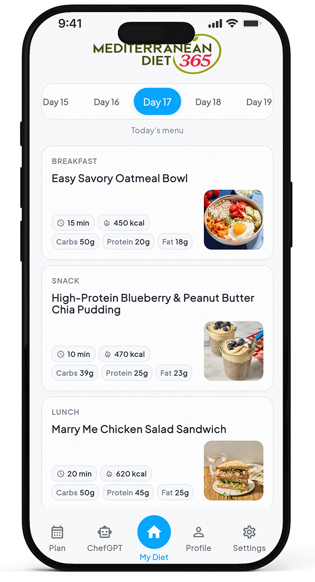Mediterranean Diet 365 app preview